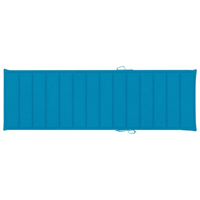 Chaise longue double et coussins bleu Bois de pin imprégné