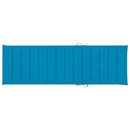 Chaise longue double et coussins bleu Bois de pin imprégné