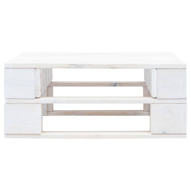 Pouf palette de jardin Bois de pin imprégné de blanc