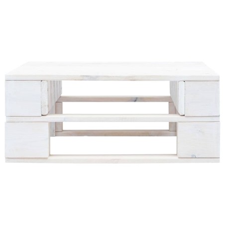 Pouf palette de jardin Bois de pin imprégné de blanc