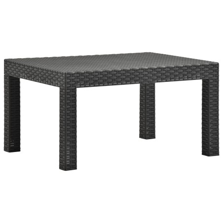 Salon de jardin 3 pcs avec coussins PP Rotin Anthracite