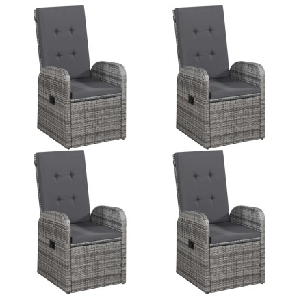 Ensemble à manger de jardin 5 pcs Gris 2