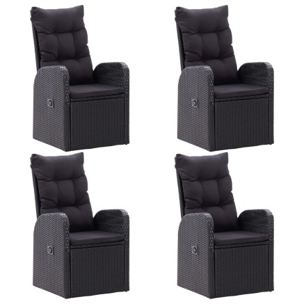 Ensemble à manger de jardin 5 pcs Noir 2