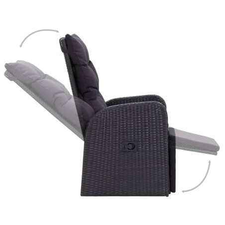 Ensemble à manger de jardin 5 pcs Noir