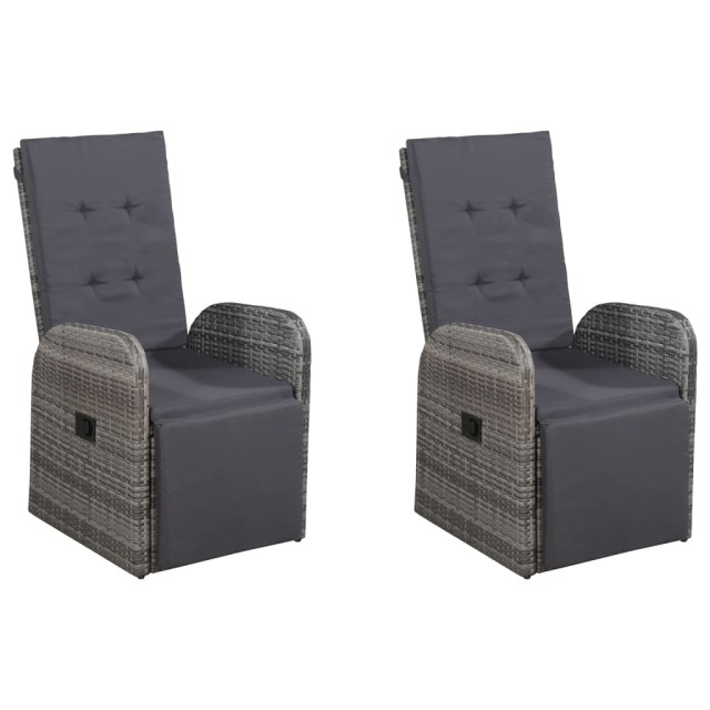 Ensemble à manger de jardin 5 pcs Gris