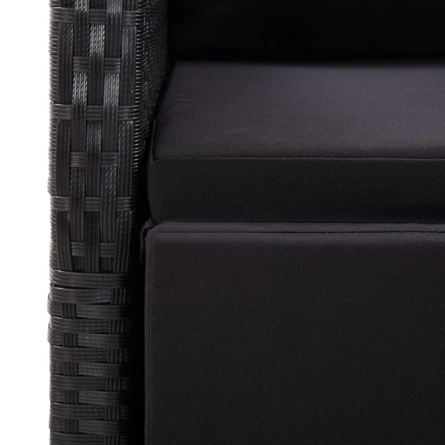 Ensemble à manger de jardin 5 pcs Noir