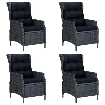 Ensemble à manger de jardin 5 pcs Gris foncé 2