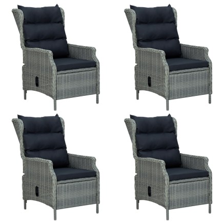 Ensemble à manger de jardin 5 pcs Gris clair 2