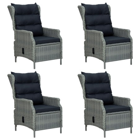 Ensemble à manger de jardin 5 pcs Gris clair