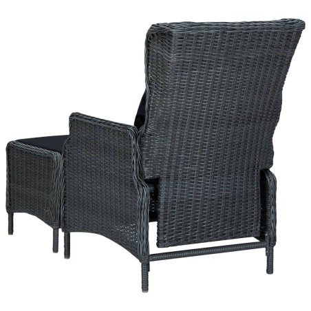 Ensemble à manger de jardin 7 pcs Gris foncé