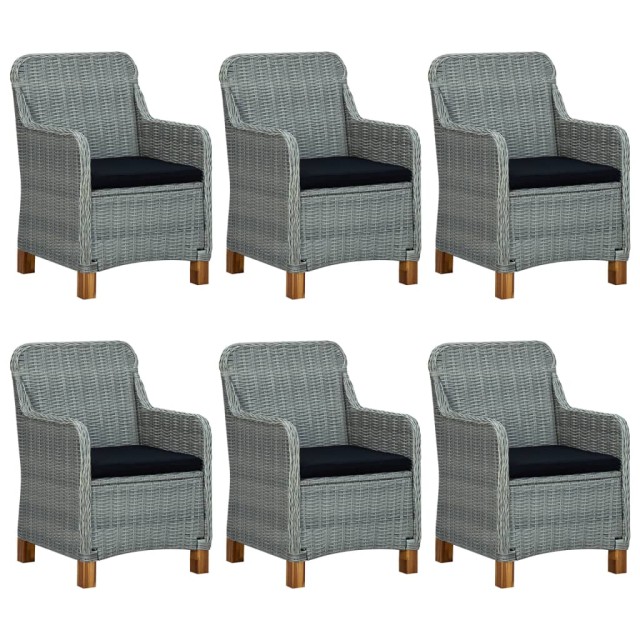 Ensemble à manger de jardin 7 pcs Gris clair