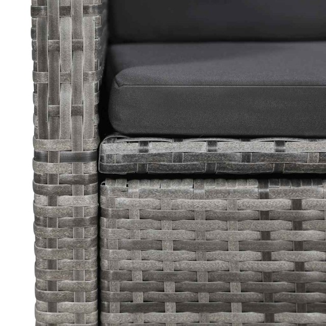 Ensemble à manger de jardin 9 pcs Gris