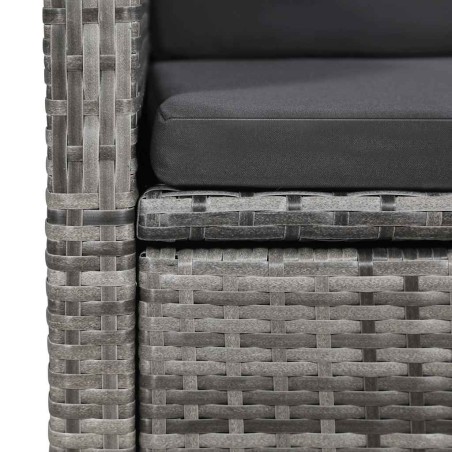 Ensemble à manger de jardin 9 pcs Gris