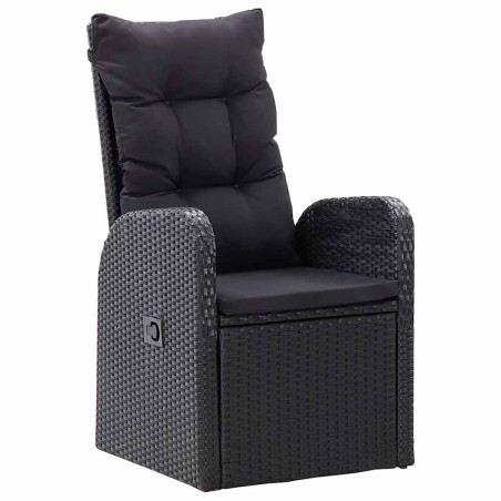 Ensemble à manger de jardin 9 pcs Noir