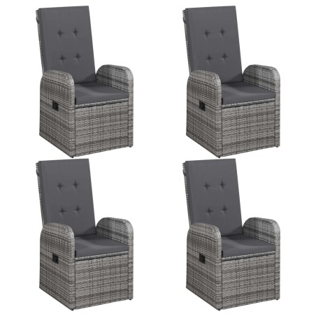 Ensemble à manger de jardin 7 pcs Gris