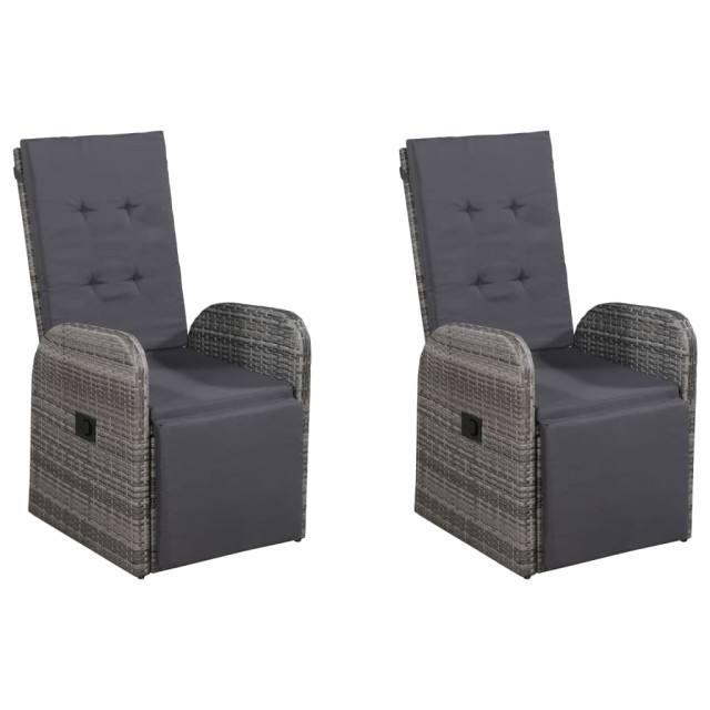 Ensemble à manger de jardin 7 pcs Gris