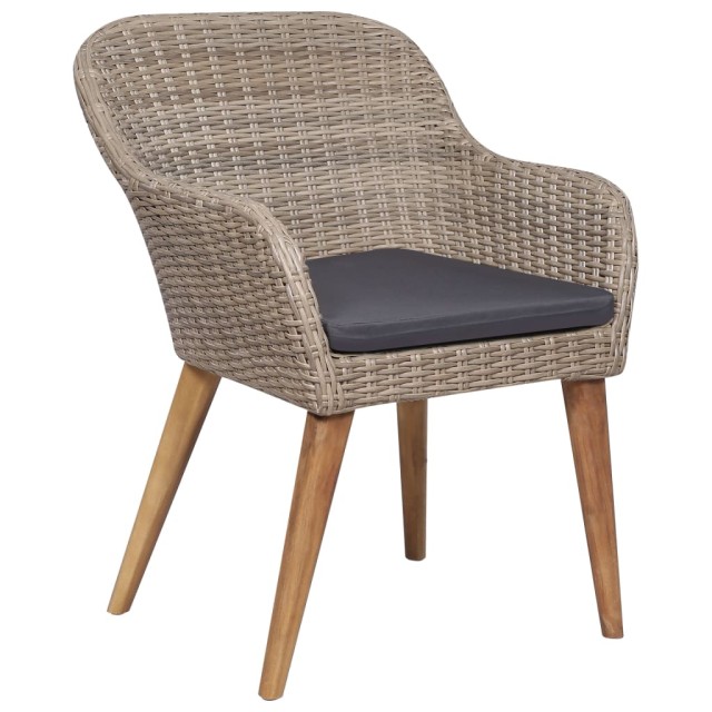 Ensemble à manger de jardin 9 pcs Marron