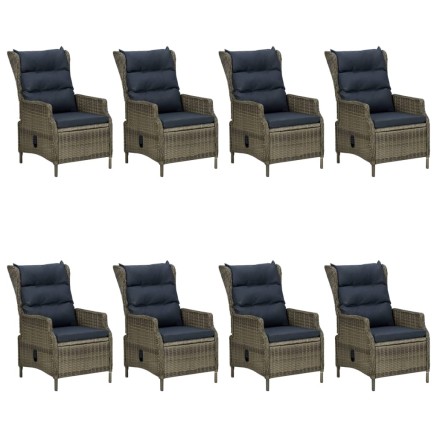 Ensemble à manger de jardin 9 pcs Marron 2