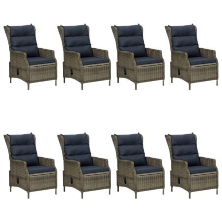 Ensemble à manger de jardin 9 pcs Marron