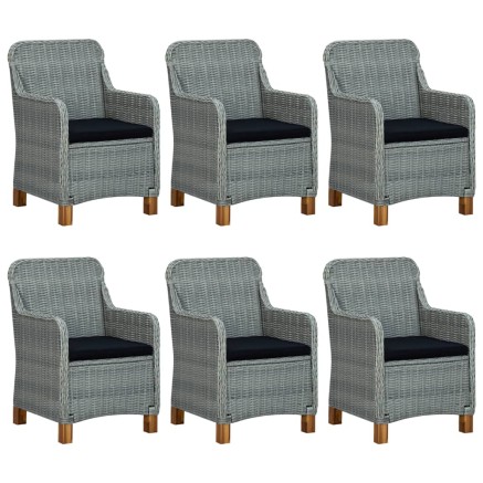 Ensemble à manger de jardin 9 pcs Gris clair 2