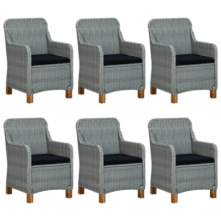 Ensemble à manger de jardin 9 pcs Gris clair