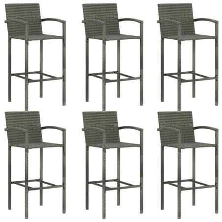 Ensemble de bar de jardin 7 pcs Gris