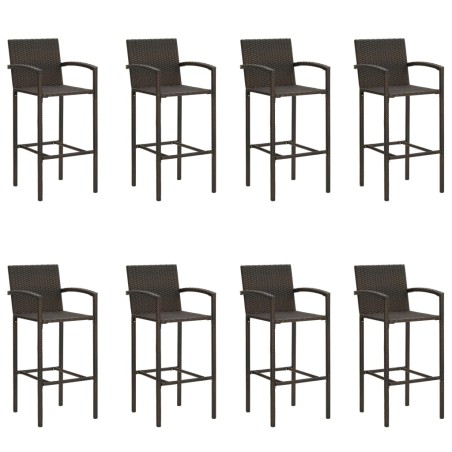 Ensemble de bar de jardin 9 pcs Marron