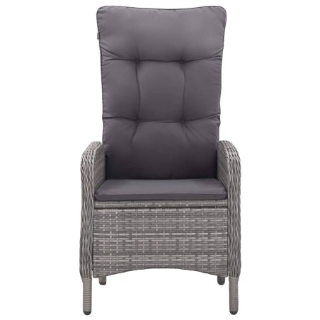 Ensemble à manger de jardin 3 pcs Gris