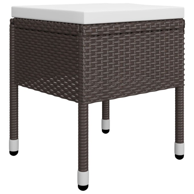 Ensemble à manger de jardin 5 pcs Marron