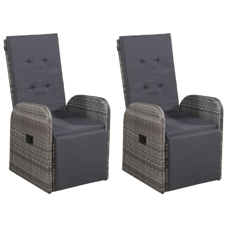 Ensemble à manger de jardin 3 pcs Gris