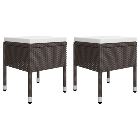 Ensemble à manger de jardin 5 pcs Marron