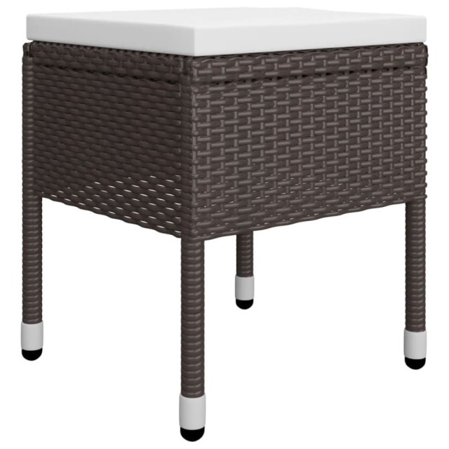 Ensemble à manger de jardin 5 pcs Marron