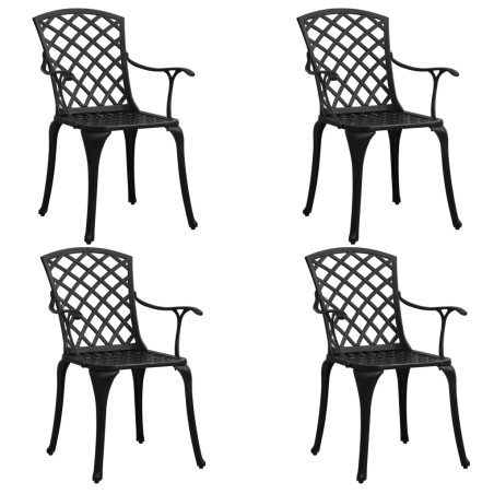 Ensemble de bistro 5 pcs Aluminium coulé Noir