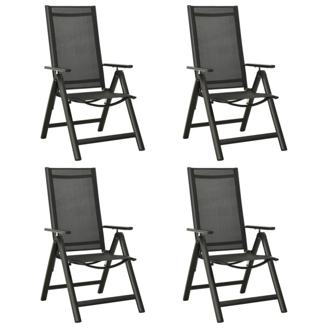 Ensemble à manger de jardin 5 pcs aluminium anthracite