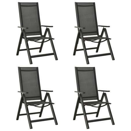 Ensemble à manger de jardin 5 pcs aluminium anthracite