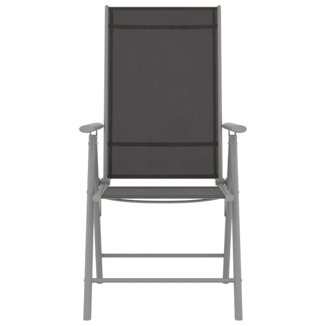 Ensemble à manger de jardin 7 pcs aluminium argenté et noir