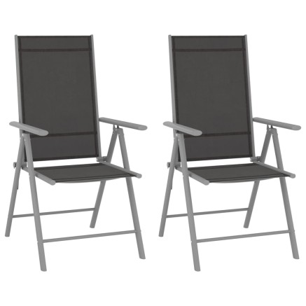 Ensemble de bistro 3 pcs aluminium et textilène argenté 2