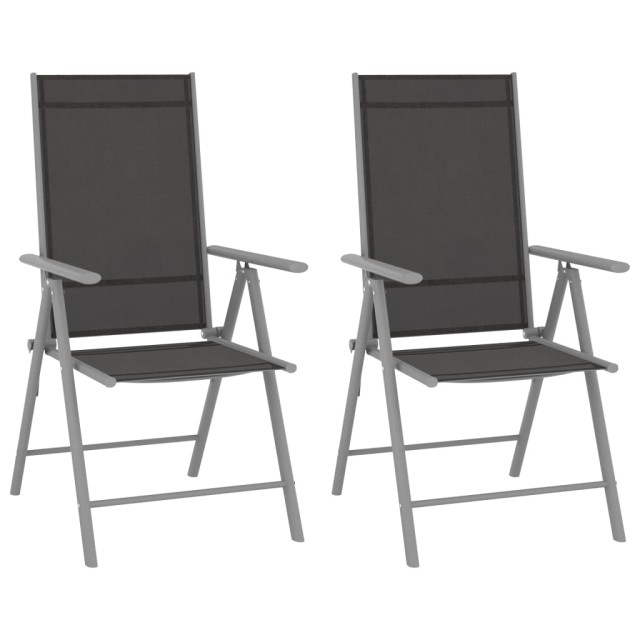 Ensemble de bistro 3 pcs aluminium et textilène argenté