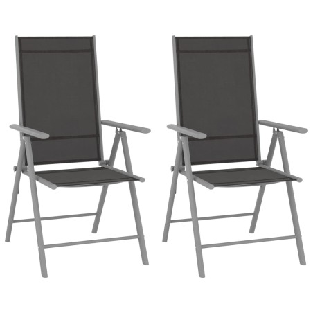 Ensemble de bistro 3 pcs aluminium et textilène argenté