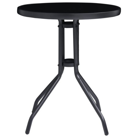 Ensemble de bistro 3 pcs noir et anthracite