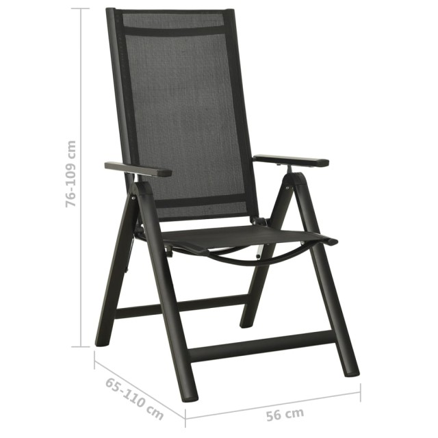 Ensemble de bistro 3 pcs noir et anthracite