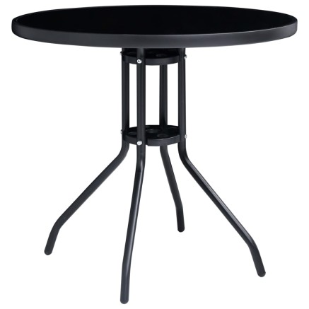 Ensemble de bistro 5 pcs noir et anthracite 2