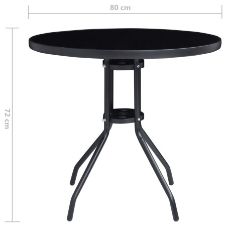 Ensemble de bistro 5 pcs noir et anthracite