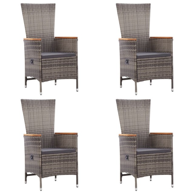 Ensemble à manger de jardin 7 pcs Résine tressée Gris