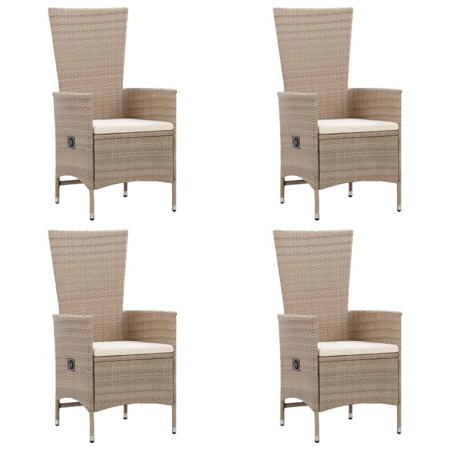 Ensemble à manger de jardin 7 pcs Résine tressée Beige