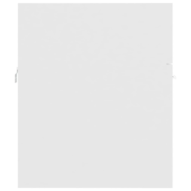 Armoire d'évier avec lavabo intégré Blanc Aggloméré