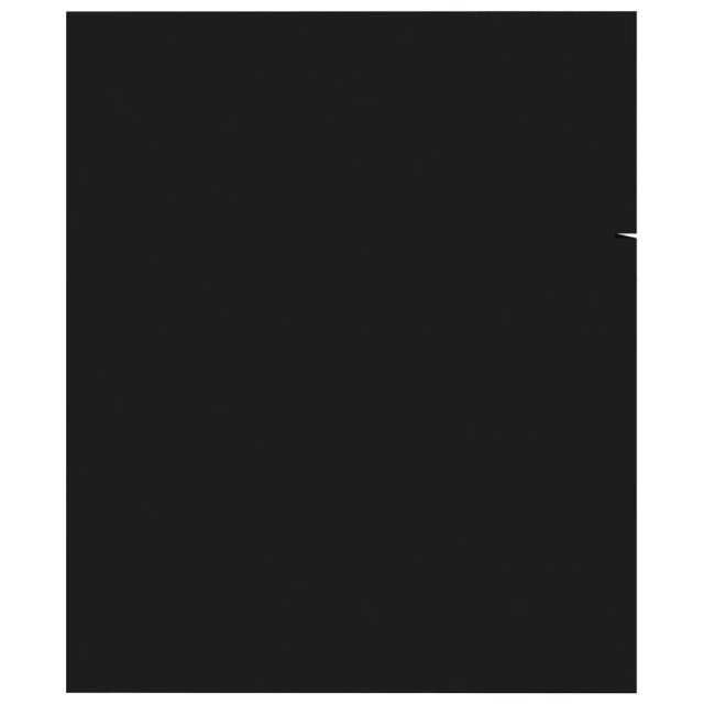 Armoire d'évier avec lavabo intégré Noir Aggloméré