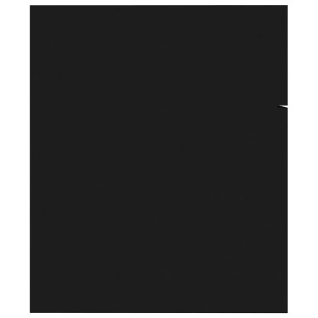 Armoire d'évier avec lavabo intégré Noir Aggloméré