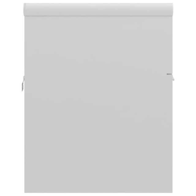 Armoire d'évier avec lavabo intégré Blanc brillant