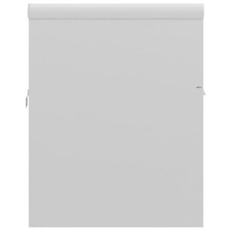 Armoire d'évier avec lavabo intégré Blanc brillant